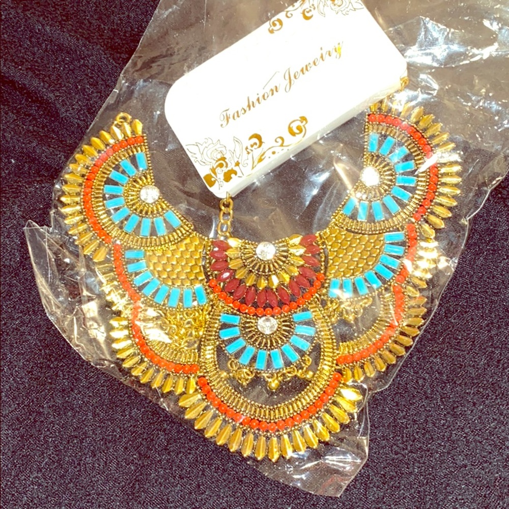 Tribal statement necklace
